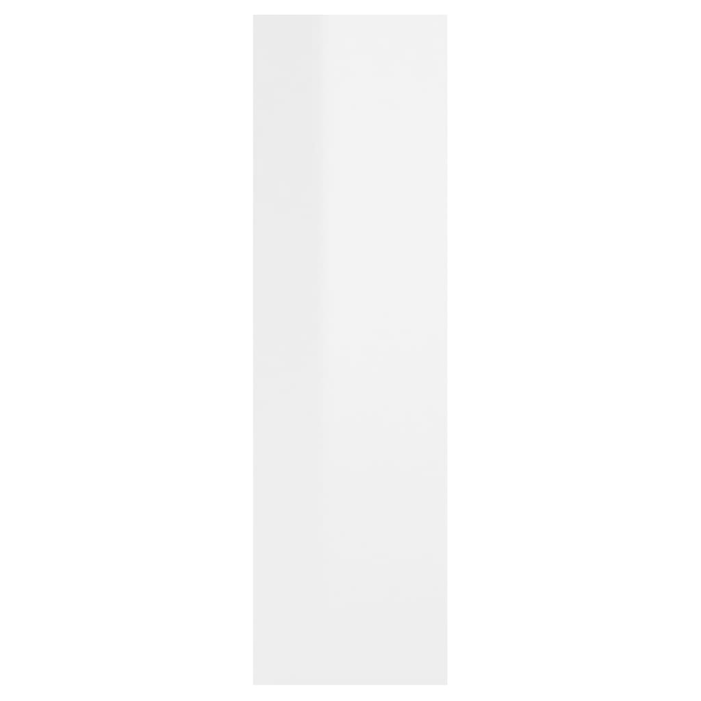 vidaXL Estantería de pared contrachapada blanco brillante 75x16x55 cm