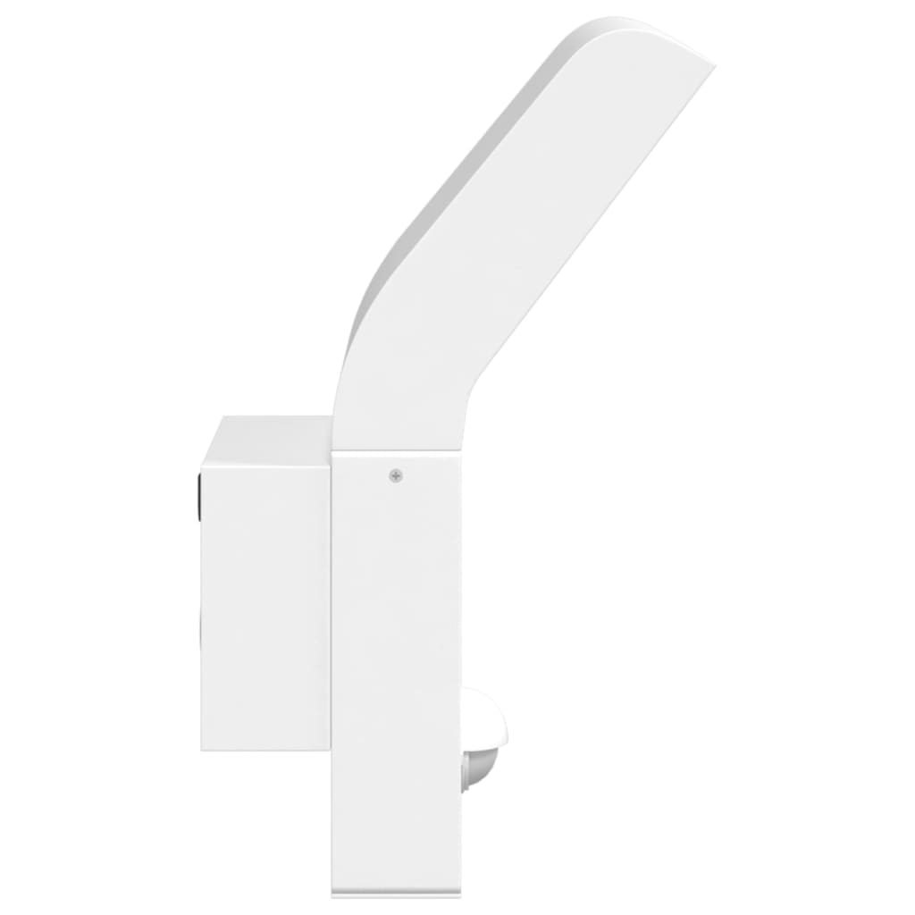 vidaXL Lámpara de pared de exterior LED con sensor aluminio blanco