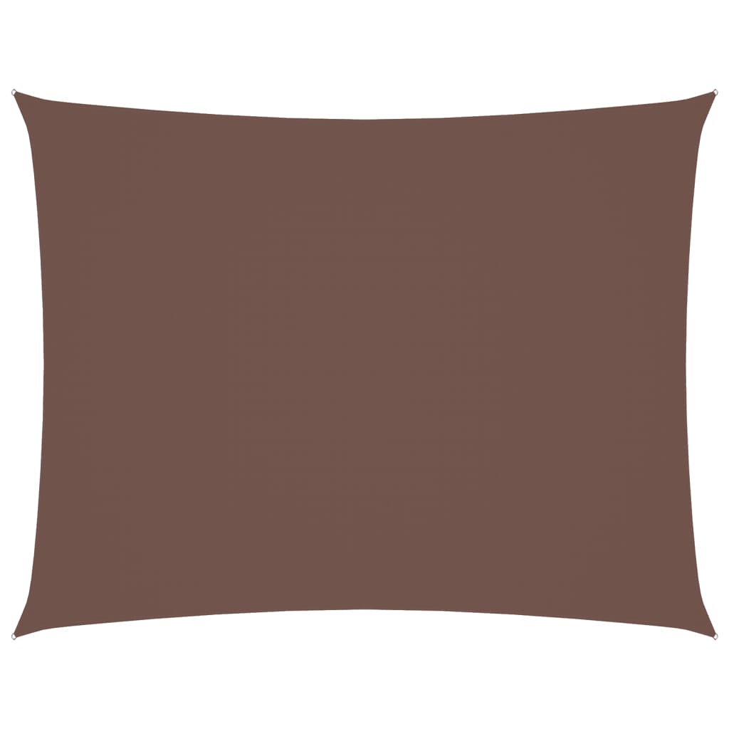 vidaXL Toldo de vela rectangular tela Oxford marrón 5x6 m