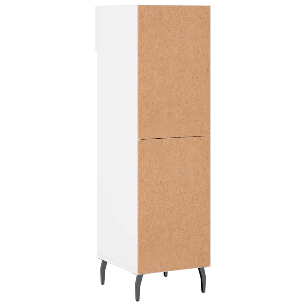 vidaXL Mueble zapatero madera contrachapada blanco brillo 30x35x105 cm