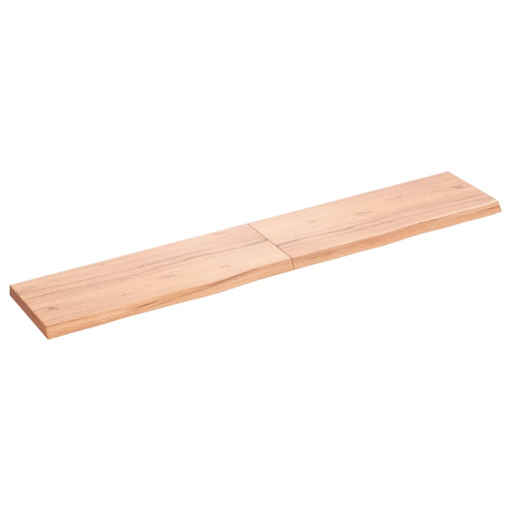 vidaXL Estante pared madera roble tratada marrón claro 160x30x(2-4) cm