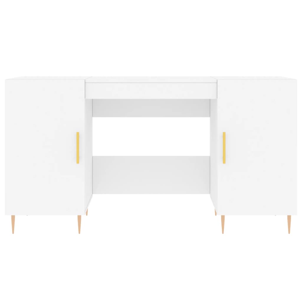 vidaXL Escritorio madera de ingeniería blanco 140x50x75 cm
