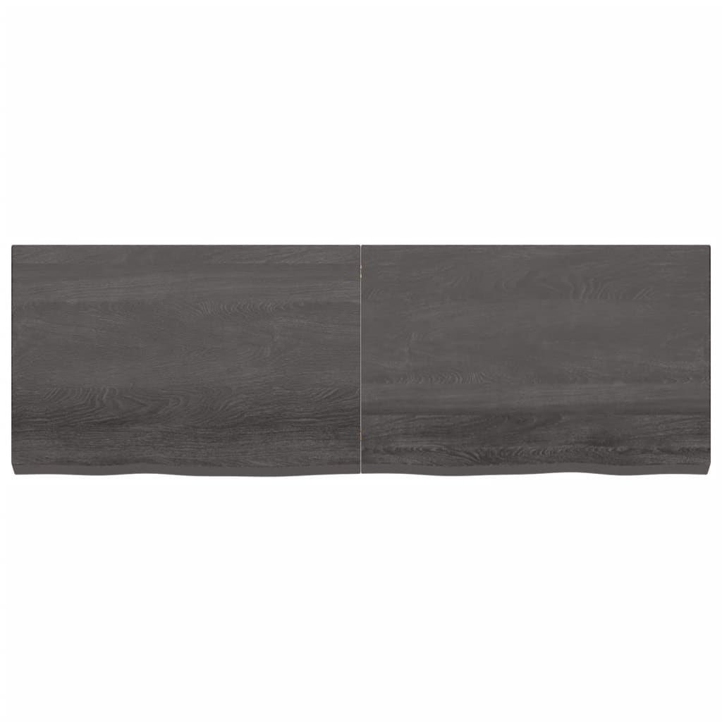 vidaXL Tablero mesa madera roble tratada marrón oscuro 180x60x(2-6) cm