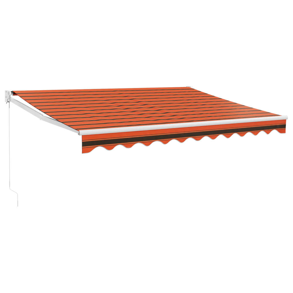 vidaXL Toldo retráctil aluminio y tela naranja y marrón 3x2,5 m