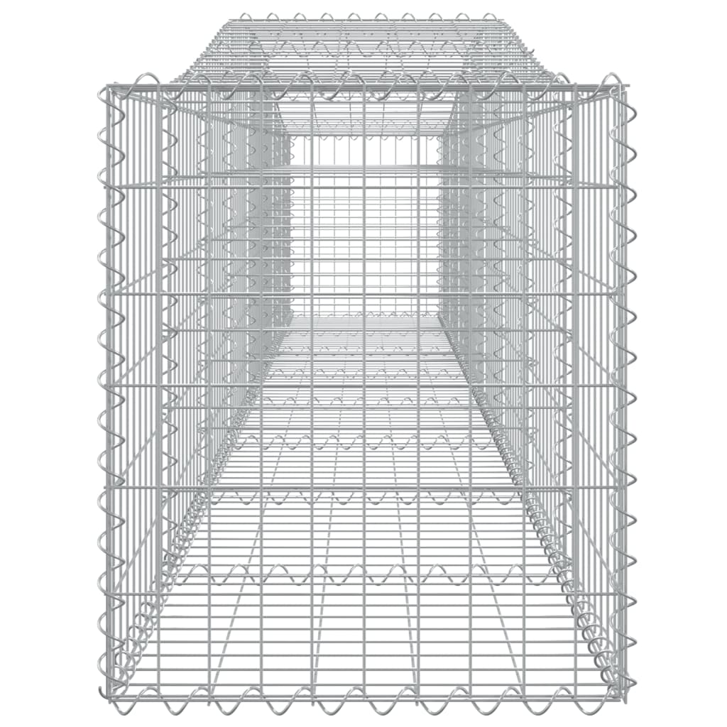 vidaXL Cestas de gaviones 5 uds forma de arco hierro 400x50x60/80 cm