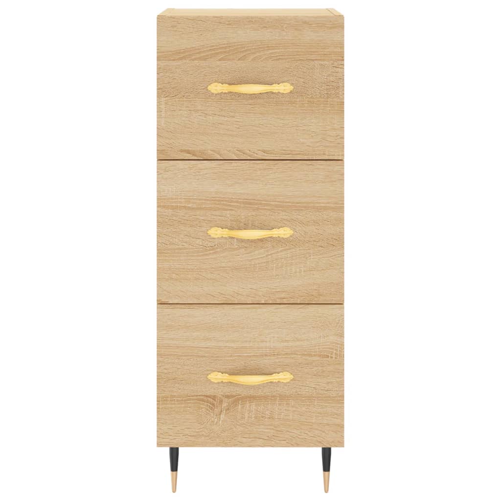 vidaXL Aparador de madera contrachapada roble Sonoma 34,5x34x180 cm