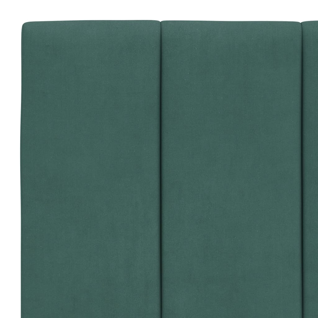 vidaXL Cabecero de cama acolchado terciopelo verde oscuro 100 cm