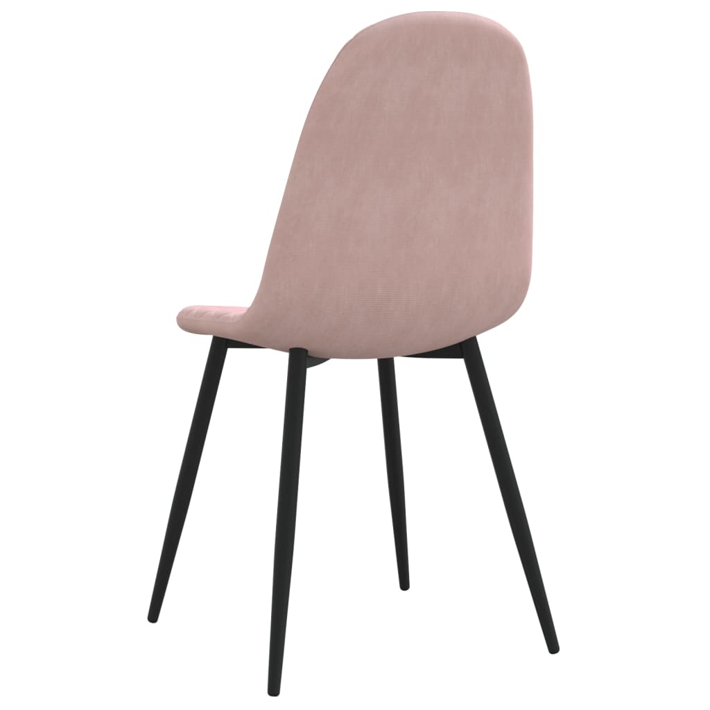 vidaXL Sillas de comedor 6 unidades terciopelo rosa