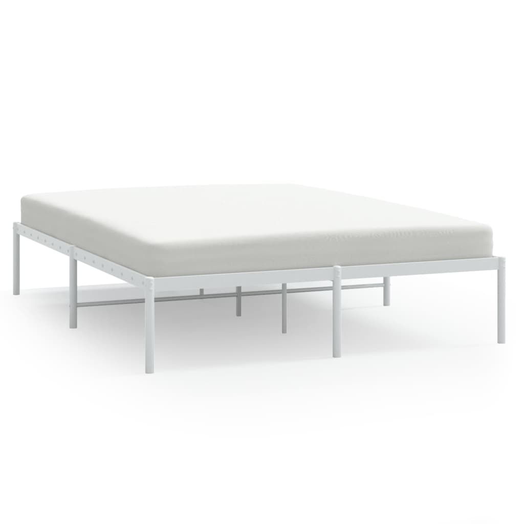 vidaXL Estructura de cama sin colchón metal blanco 150x200 cm