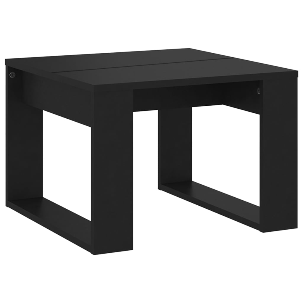 vidaXL Mesa auxiliar de madera contrachapada negro 50x50x35 cm