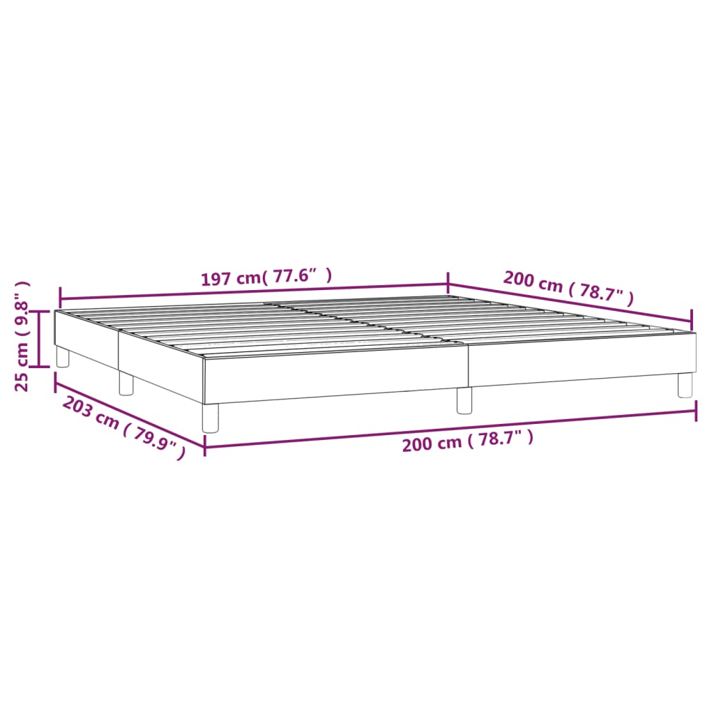 vidaXL Estructura de cama de terciopelo rosa 200x200 cm