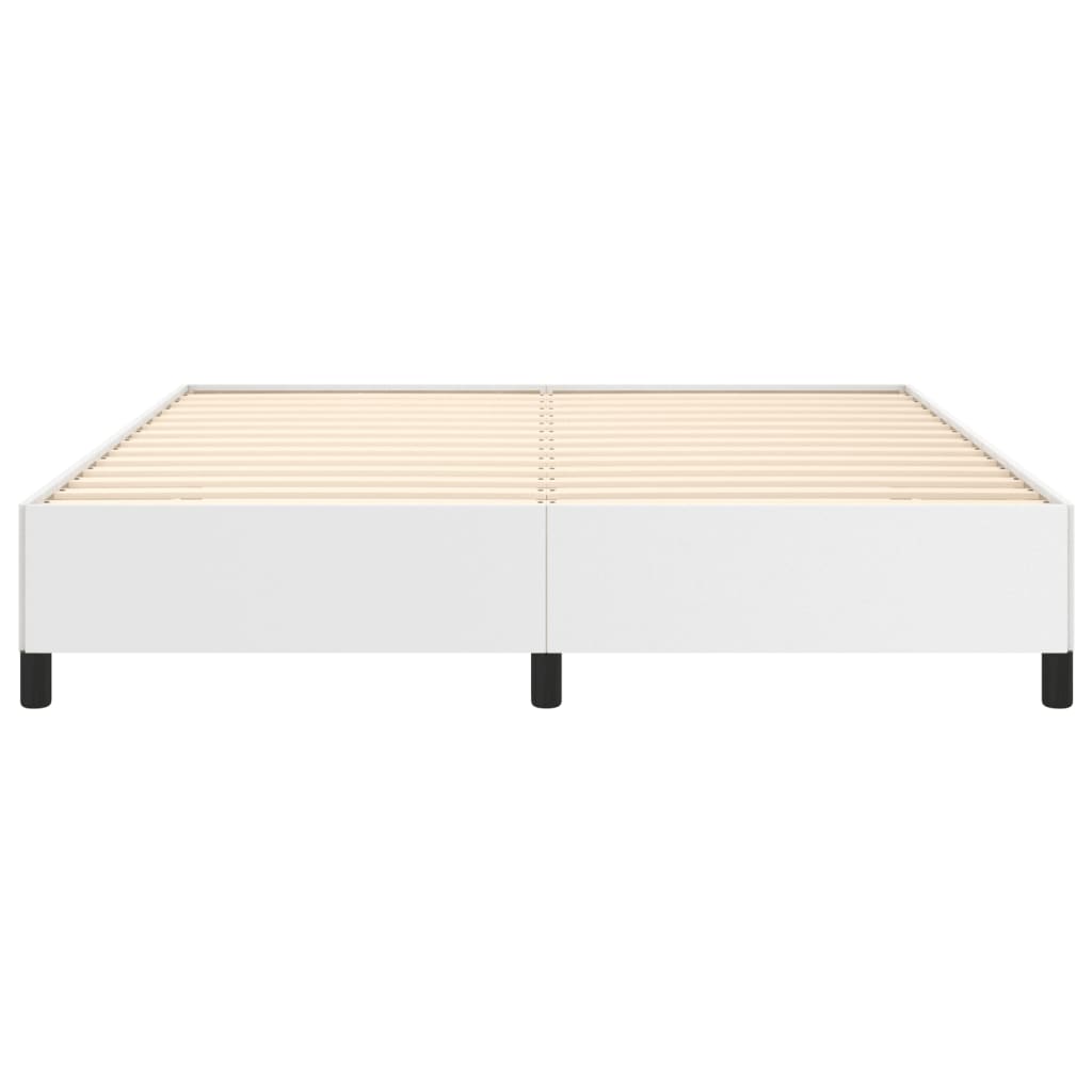 vidaXL Estructura de cama sin colchón cuero sintético blanco 180x200cm