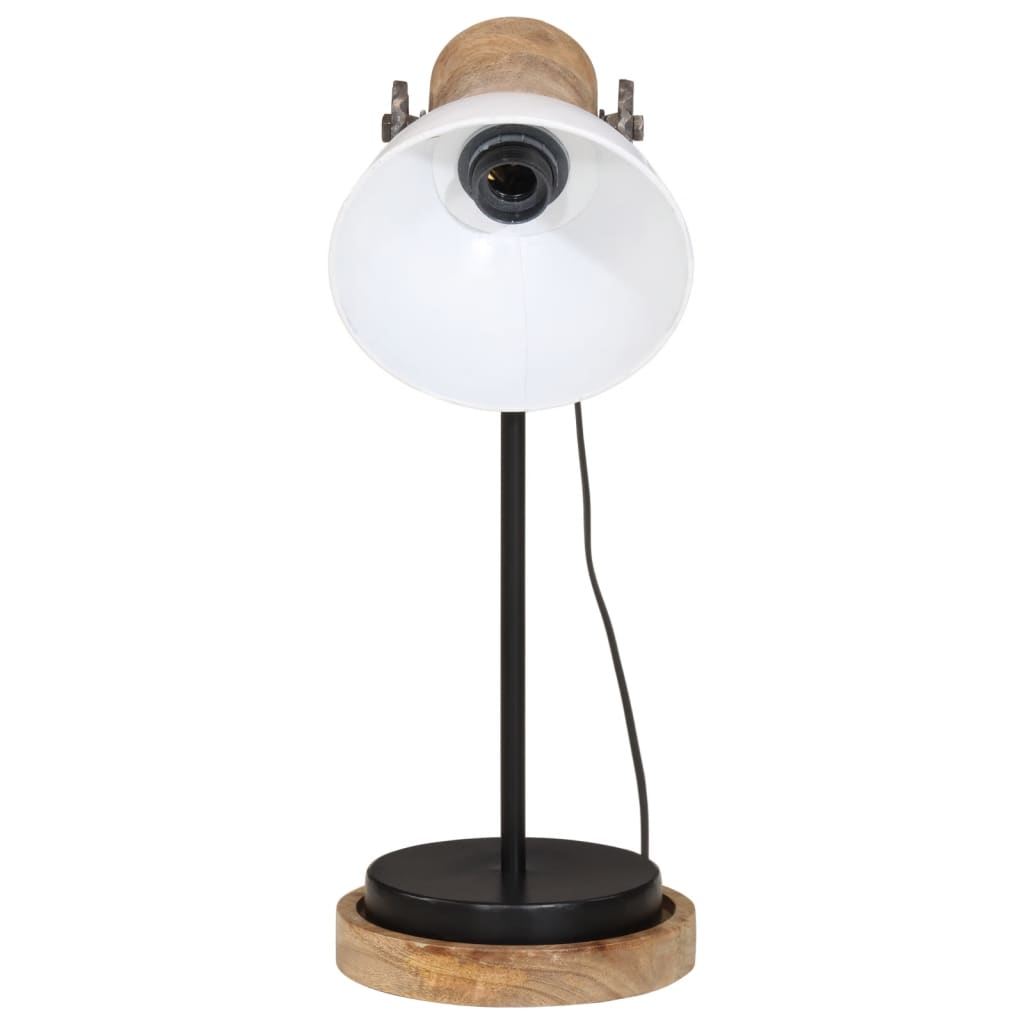 vidaXL Lámpara de escritorio blanca 25 W E27 17x17x50 cm