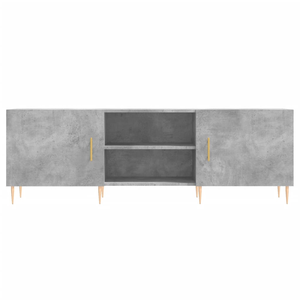 vidaXL Mueble de TV madera de ingeniería gris hormigón 150x30x50 cm