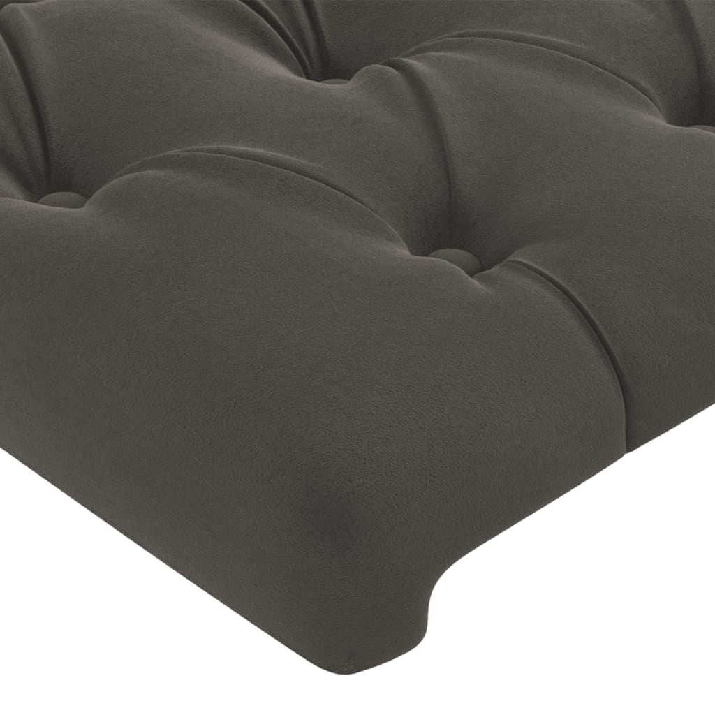 vidaXL Cabecero de terciopelo gris oscuro 103x23x78/88 cm