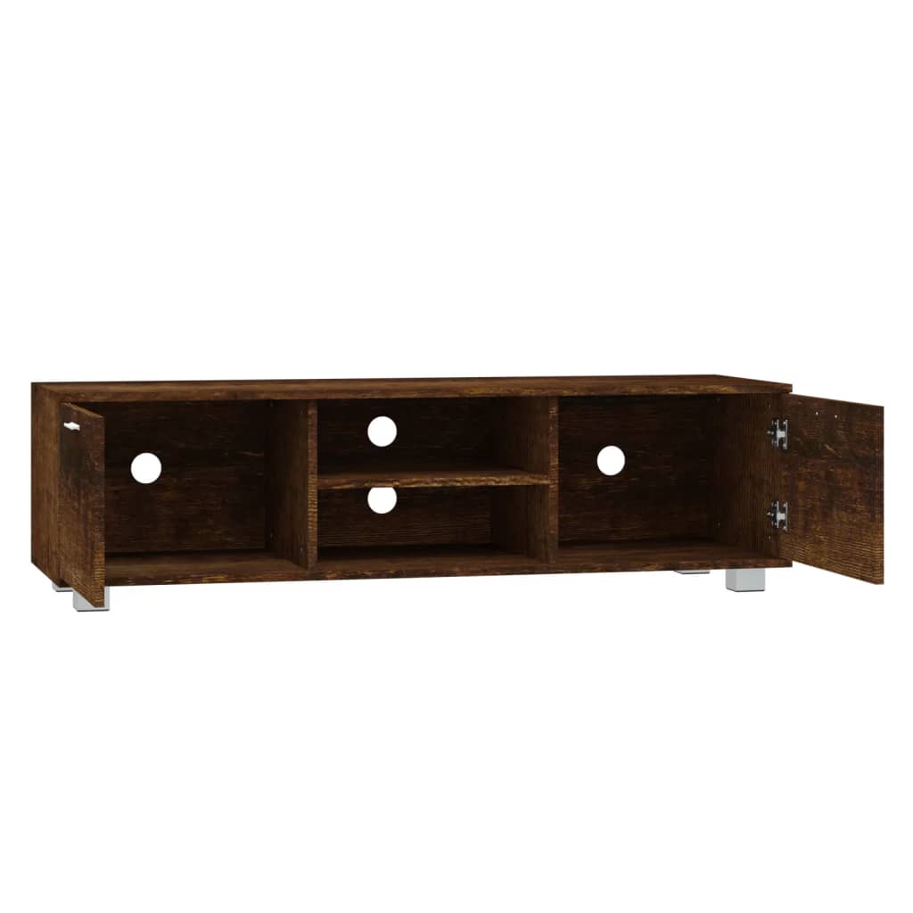 vidaXL Mueble para TV madera contrachapada roble ahumado 140x40,5x35cm