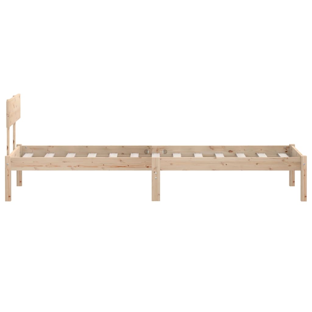 vidaXL Estructura de cama madera maciza de pino 90x190 cm