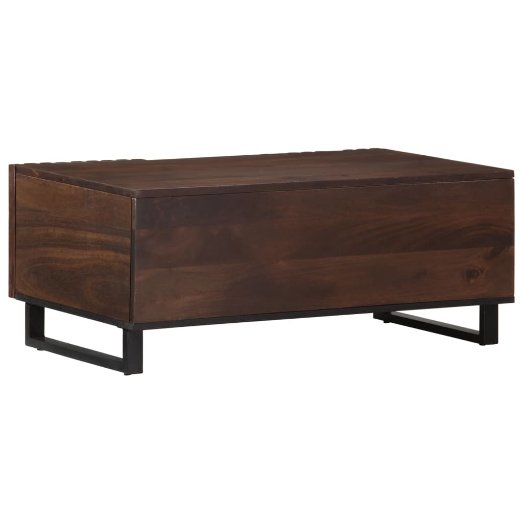 vidaXL Mesa de centro de madera maciza mango marrón 100x55x40 cm