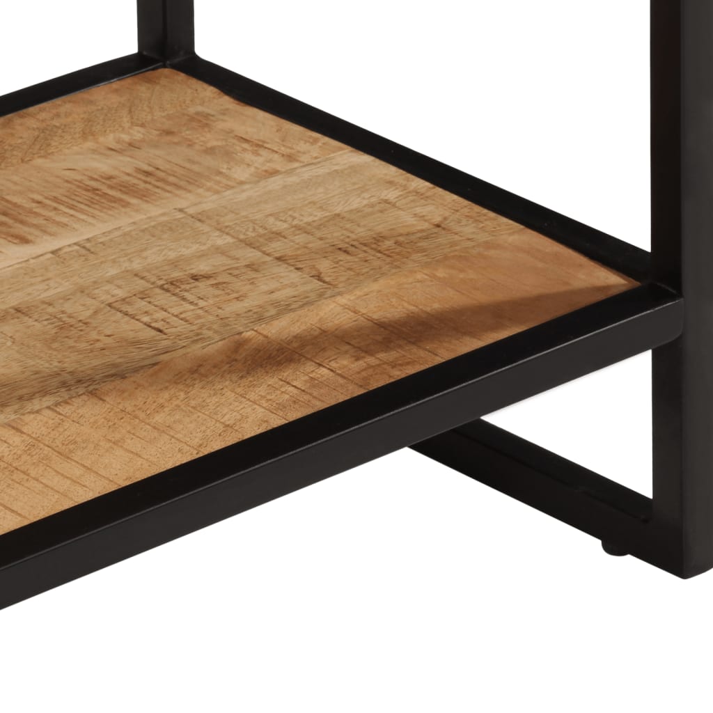 vidaXL Mesa consola madera maciza de mango rugosa 100x35x70 cm