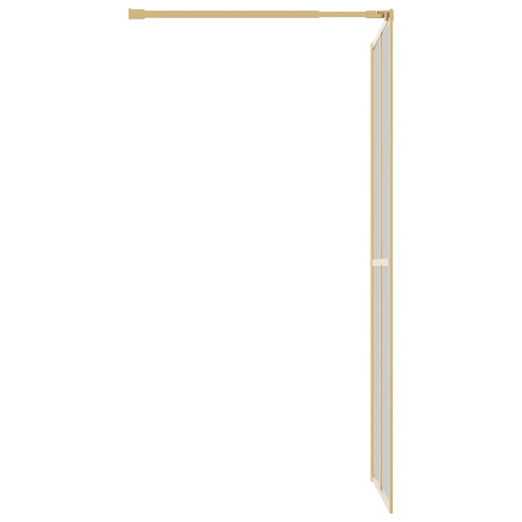 vidaXL Mampara puerta de ducha vidrio transparente ESG dorado 90x195cm