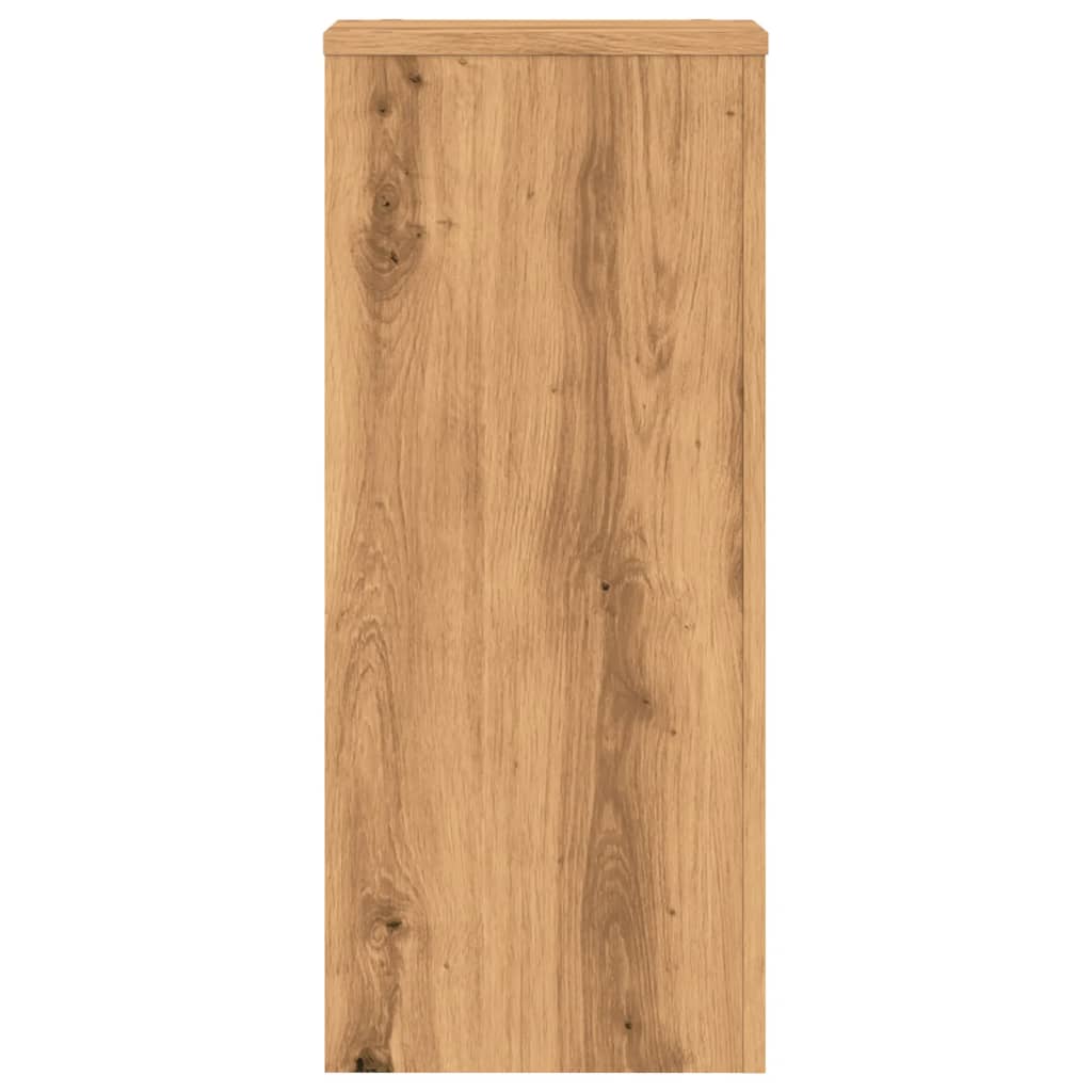 vidaXL Soportes de plantas 2 uds madera roble artisian 30x30x70 cm