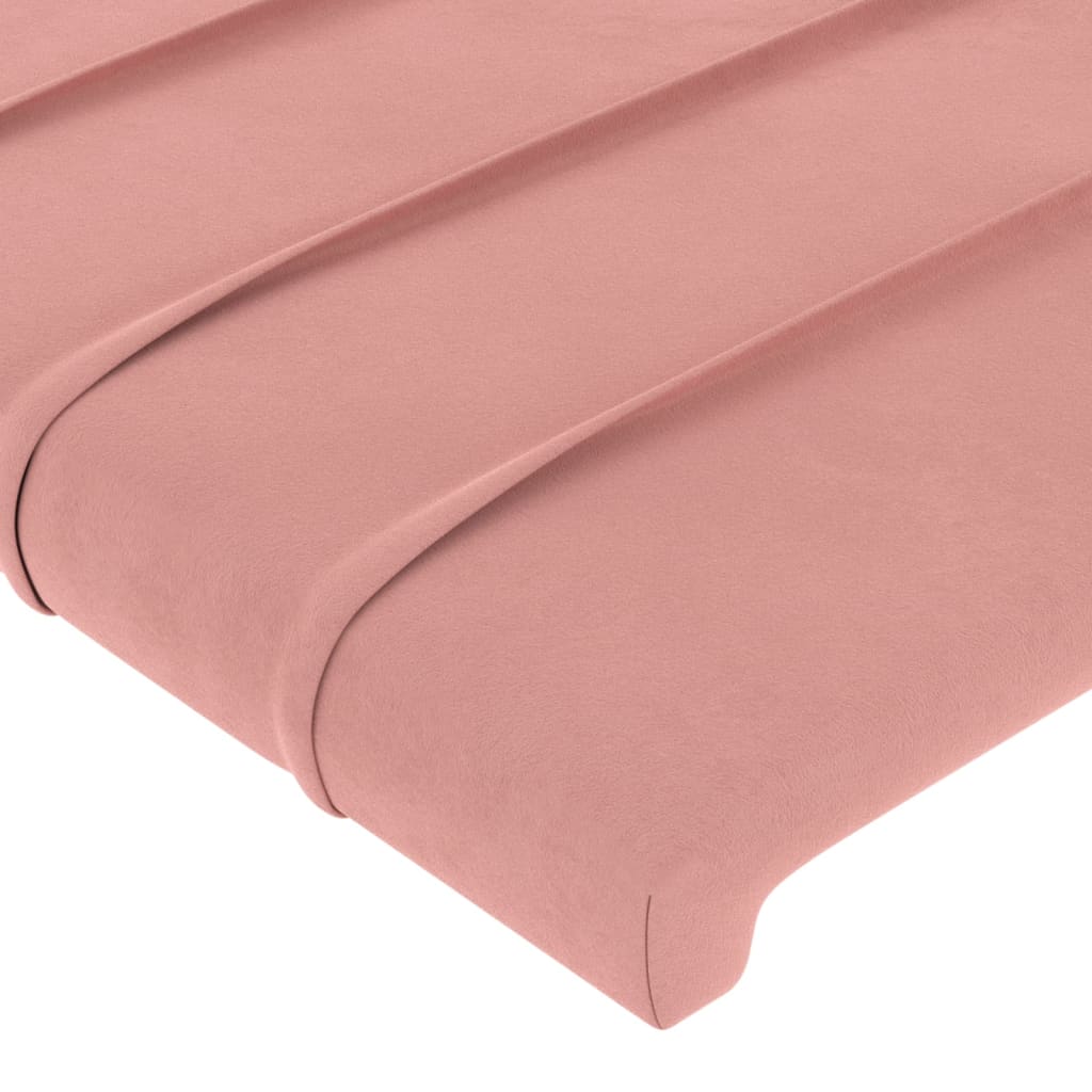 vidaXL Cabeceros 4 unidades de terciopelo rosa 100x5x78/88 cm