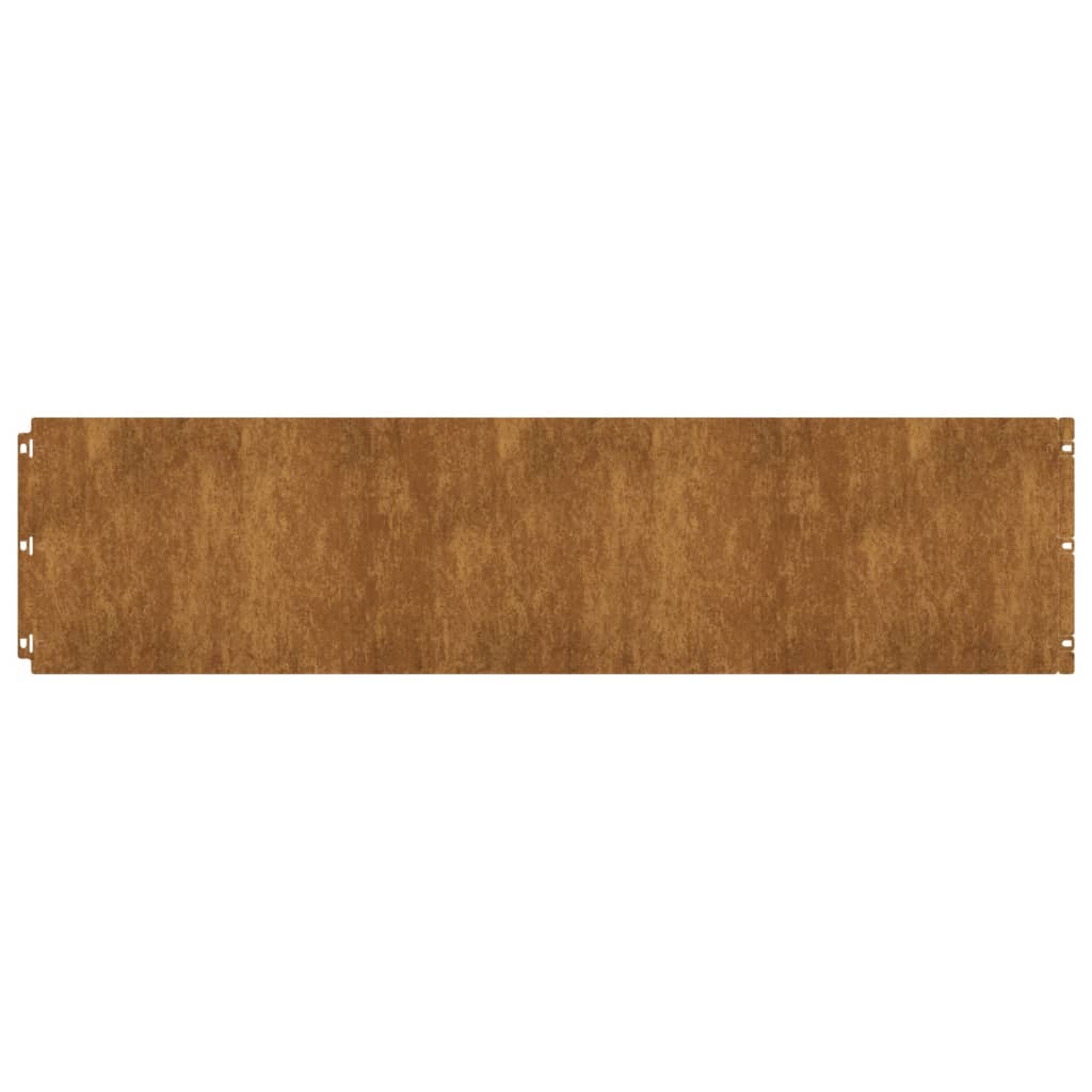 vidaXL Bordes de césped acero corten flexible 10 piezas 25x103 cm