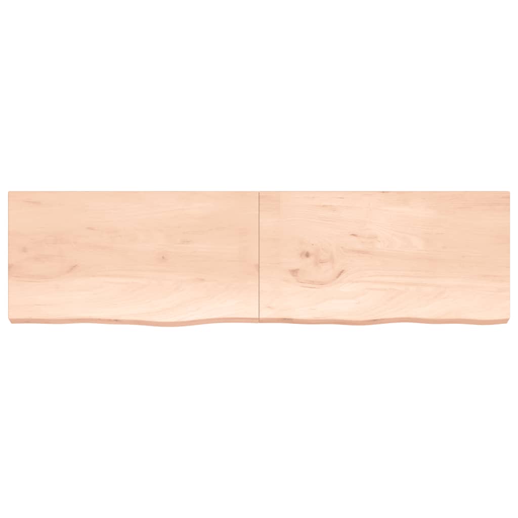 vidaXL Estante de pared madera maciza roble sin tratar 220x60x(2-6) cm