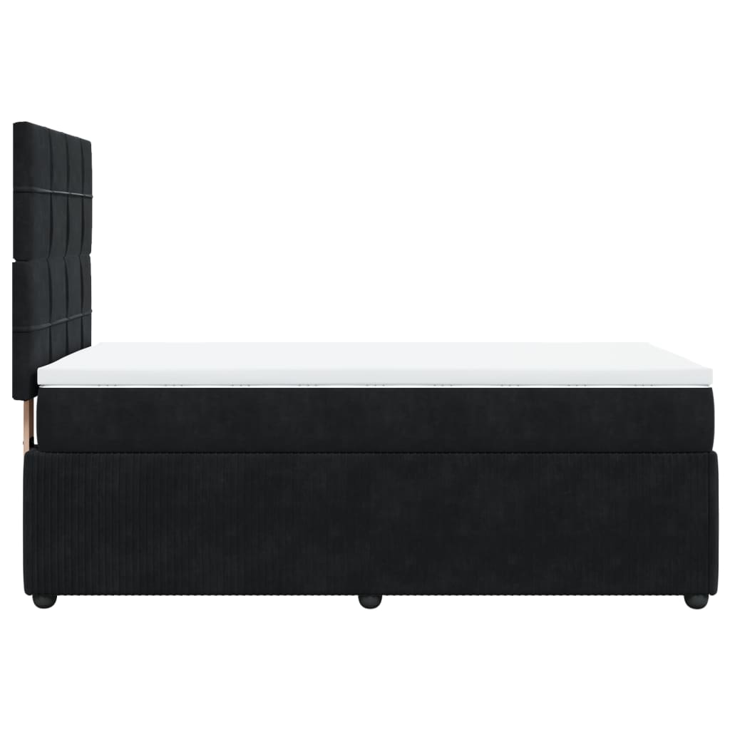 vidaXL Cama box spring con colchón cuero sintético negro 90x190 cm