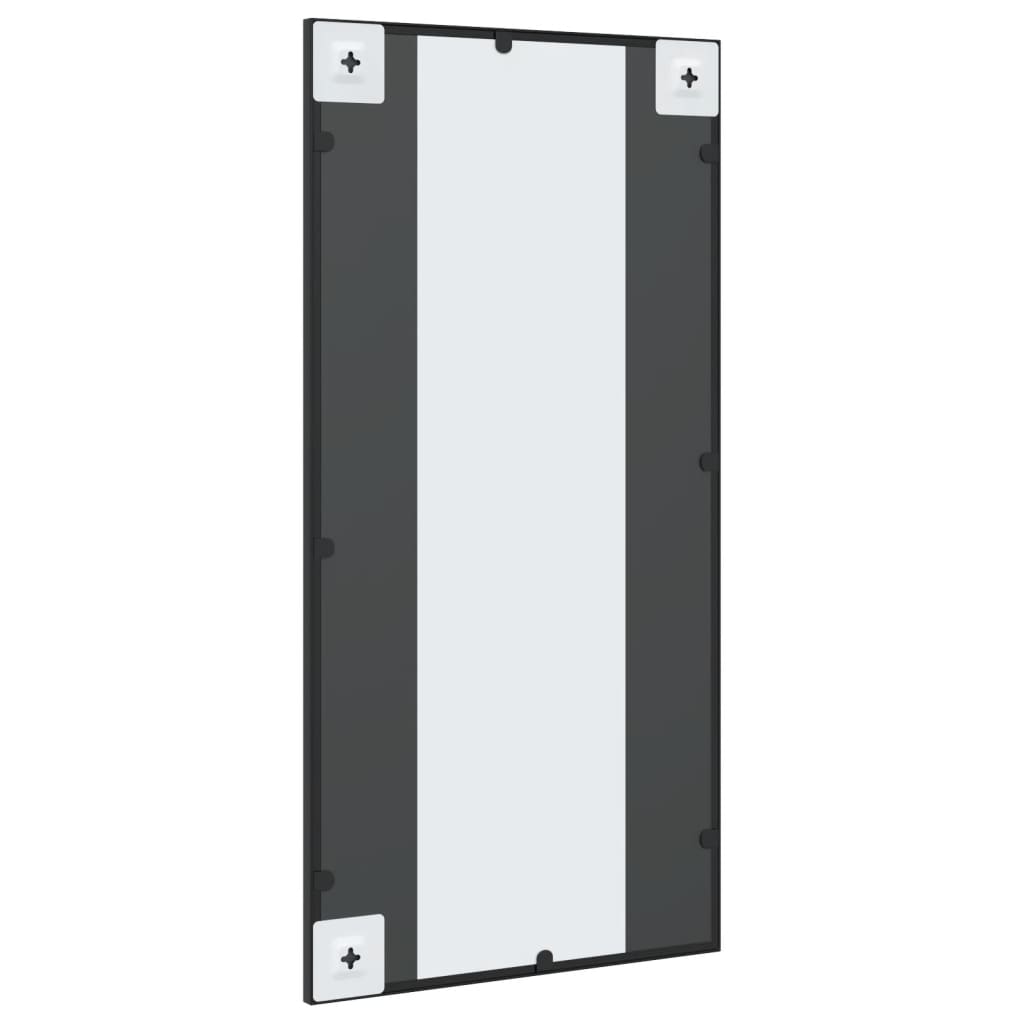 vidaXL Espejo de pared rectangular de hierro negro 40x80 cm