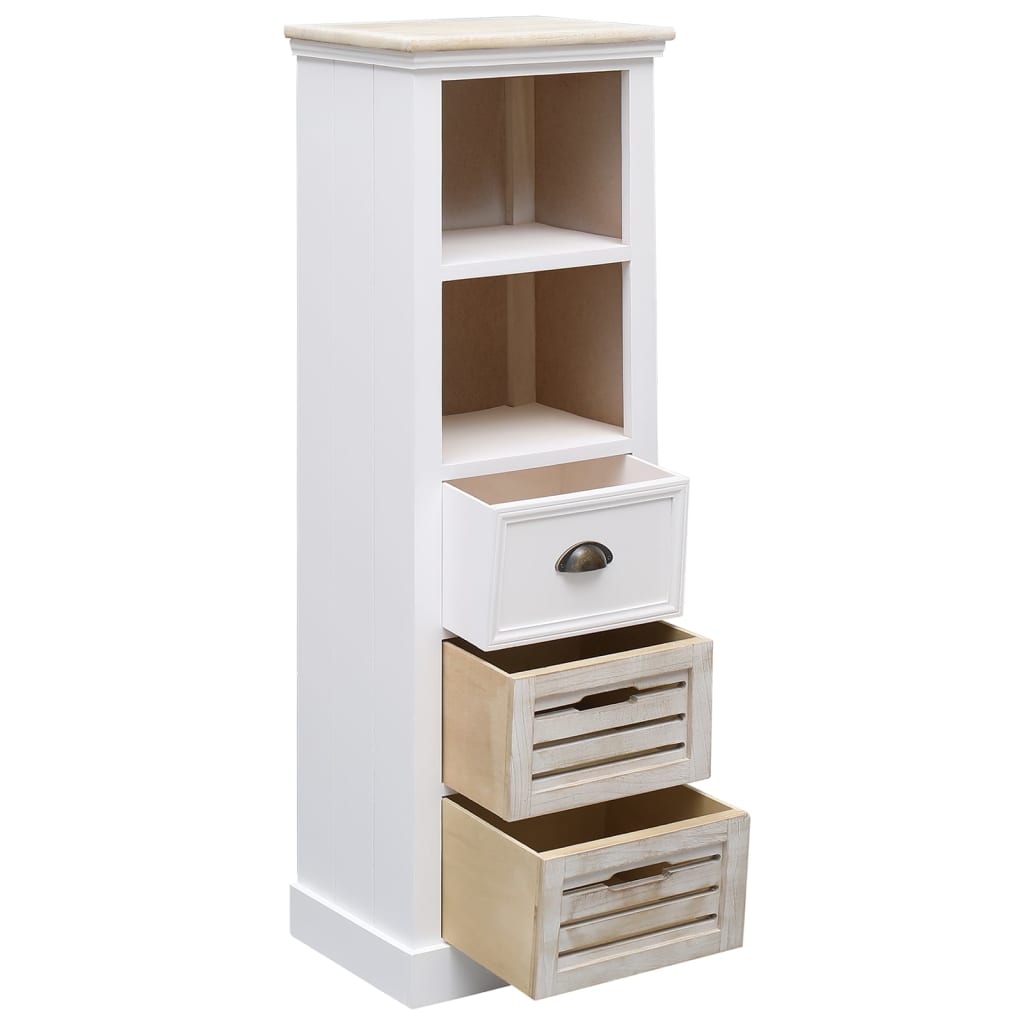 vidaXL Juego de muebles de baño 5 piezas madera maciza blanco