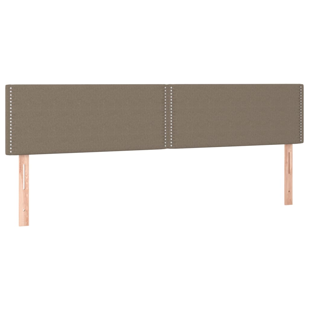 vidaXL Cama box spring con colchón tela gris taupe 180x200 cm