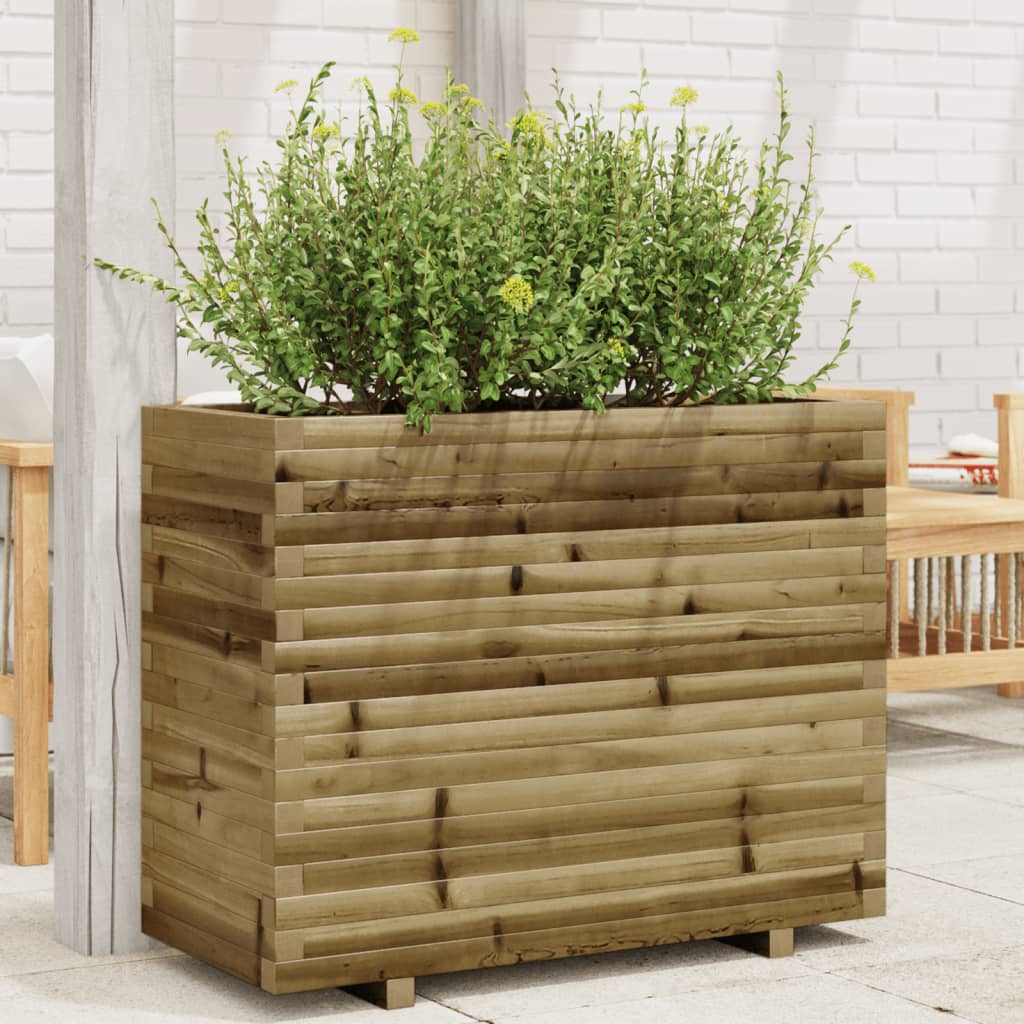 vidaXL Jardinera madera de pino impregnada 90x40x72 cm