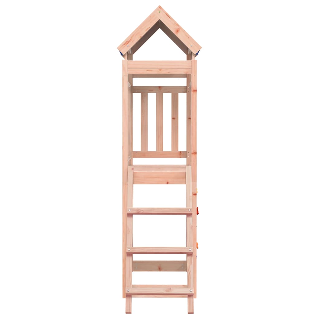 vidaXL Torre de juegos con pared escalada madera pino 110,5x52,5x215cm