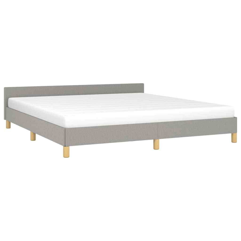 vidaXL Cama sin colchón tela gris claro 180x200 cm