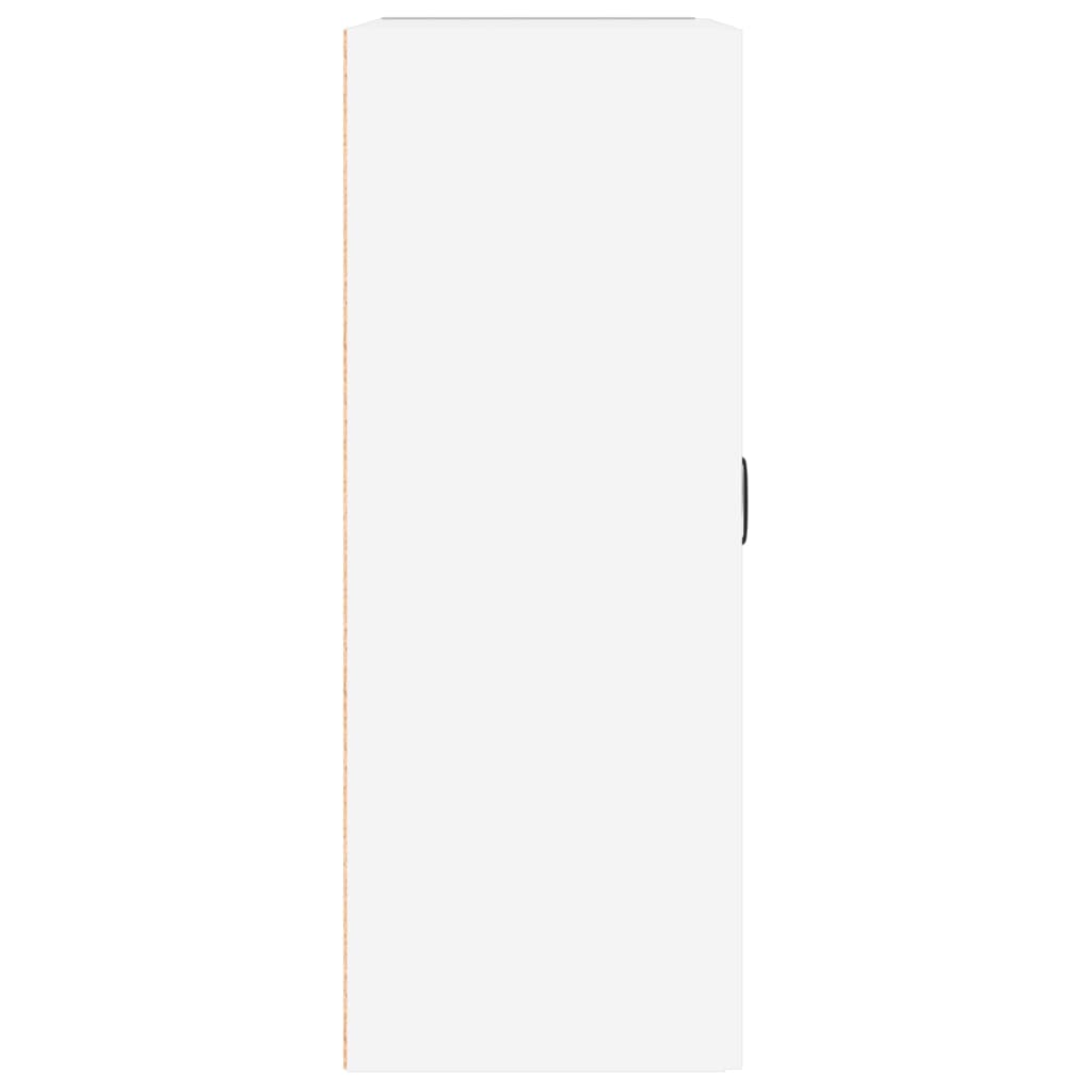 vidaXL Armario de pared colgante blanco brillante 69,5x32,5x90 cm