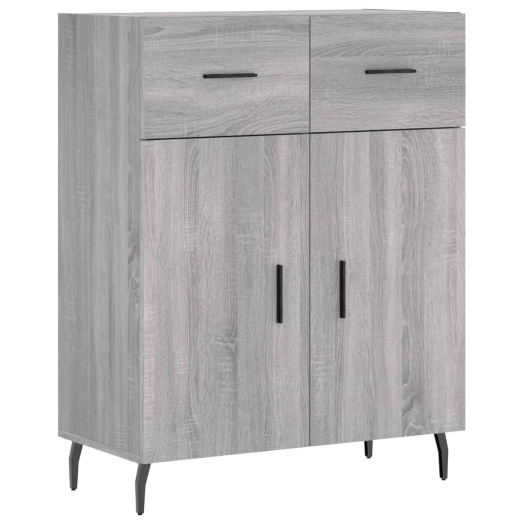 vidaXL Aparador alto madera contrachapada gris sonoma 69,5x34x180 cm