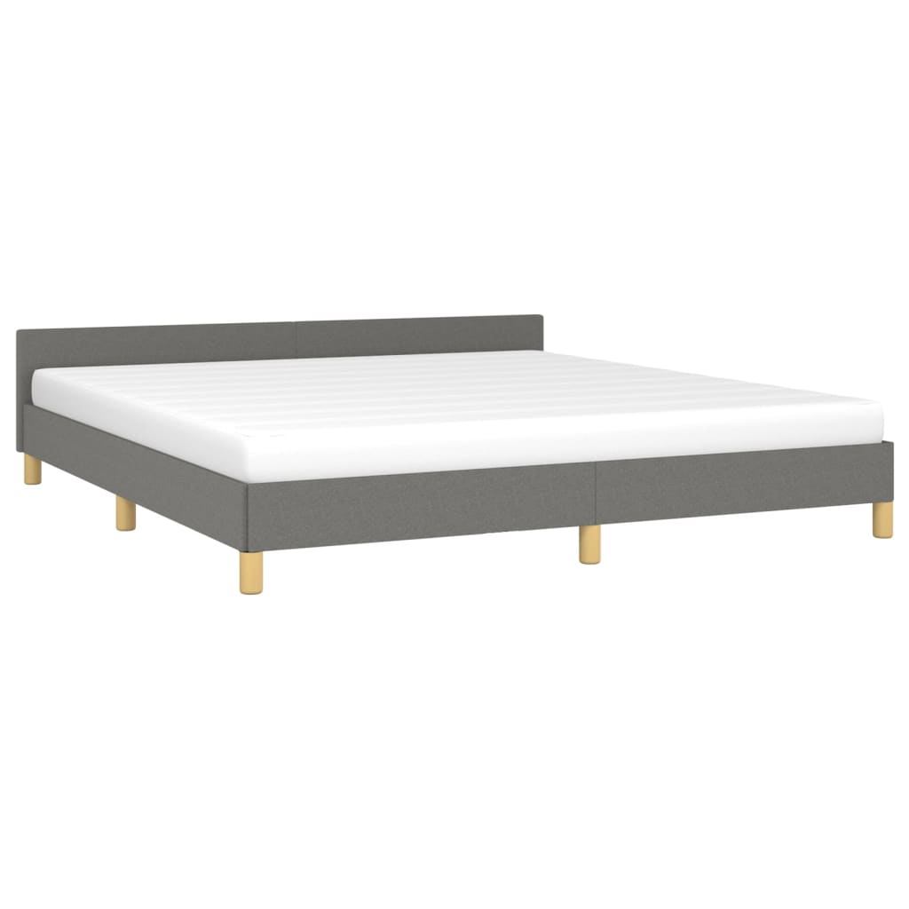 vidaXL Cama sin colchón de tela gris oscuro 180x200 cm