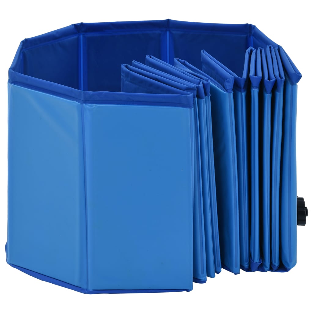 vidaXL Piscina para perros plegable PVC azul 120x30 cm