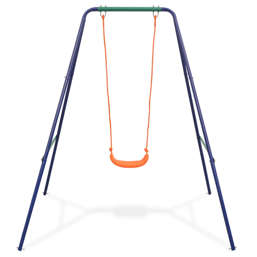 vidaXL Columpio individual y columpio para niños 2 en 1 naranja