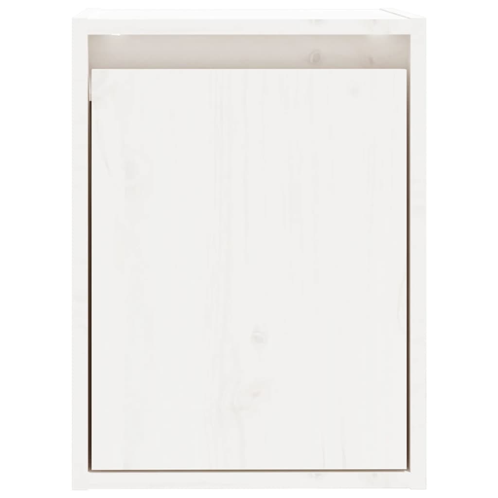 vidaXL Armario de pared 2 uds madera maciza de pino blanco 30x30x40 cm