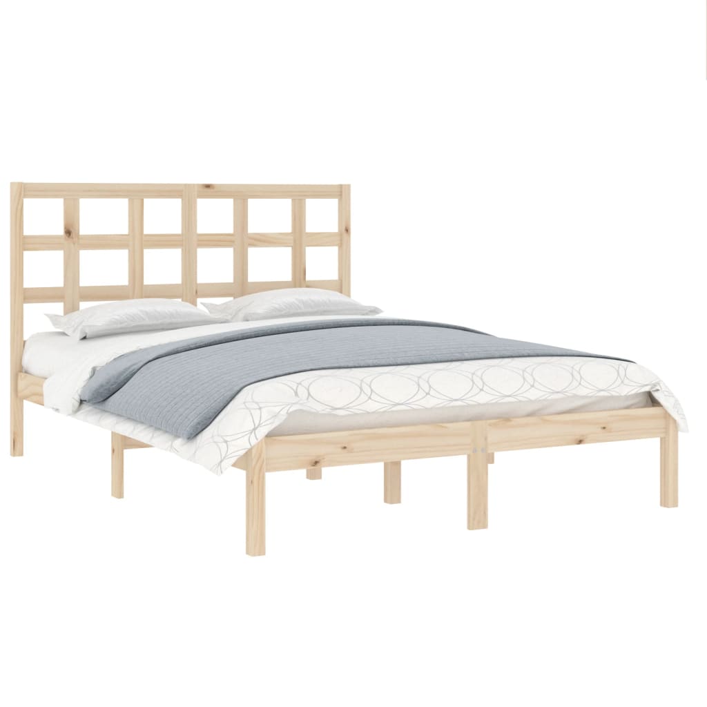 vidaXL Estructura de cama de madera maciza de pino 160x200 cm