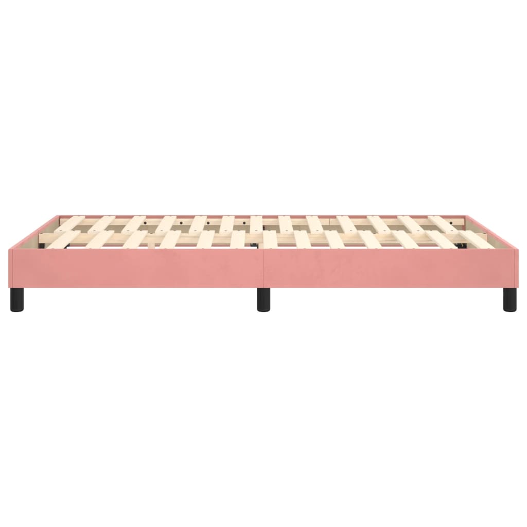 vidaXL Estructura de cama de terciopelo rosa 120x200 cm