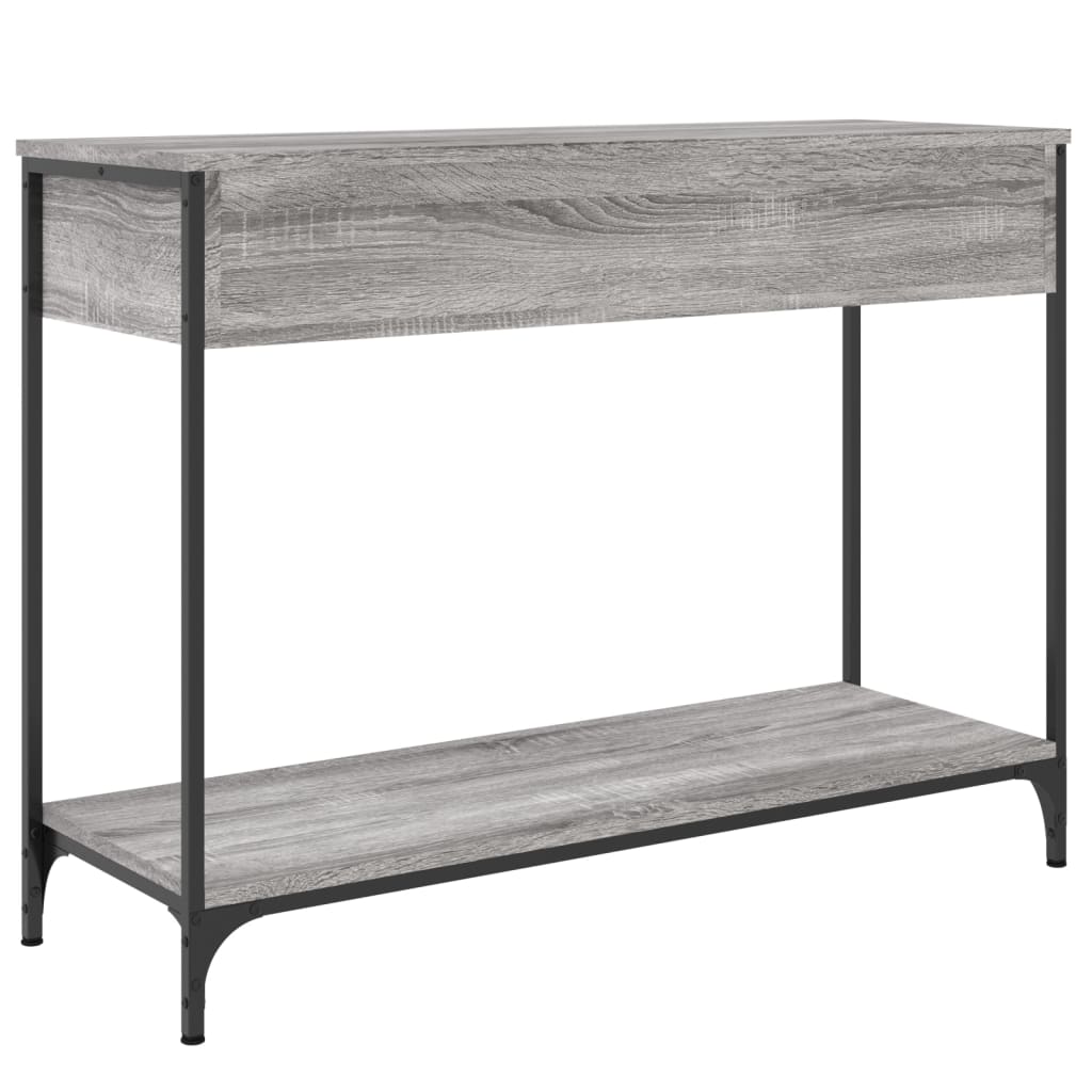 vidaXL Mesa consola madera de ingeniería gris Sonoma 100x34,5x75 cm