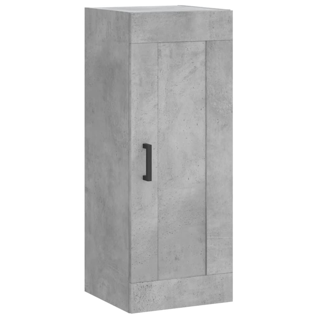 vidaXL Armario de pared madera ingeniería gris hormigón 34,5x34x90 cm