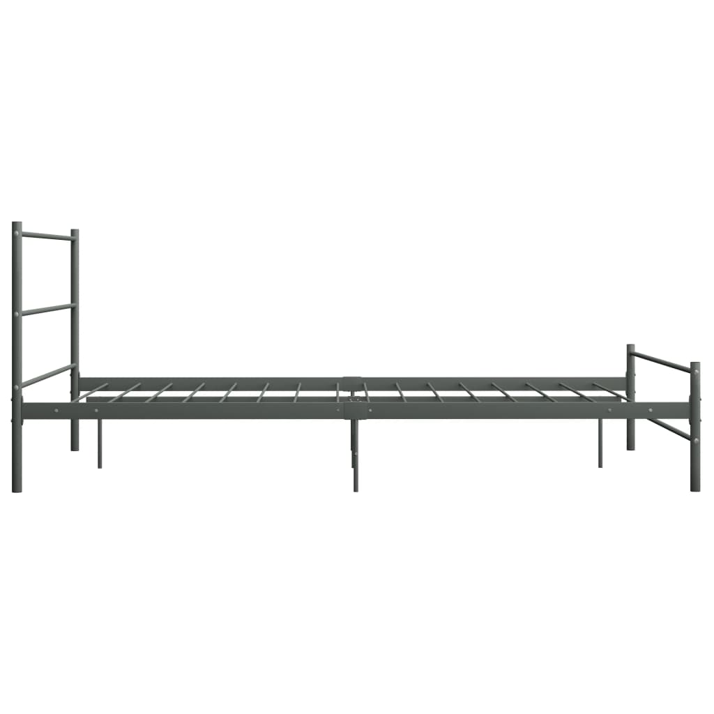 vidaXL Estructura cama con cabecero sin colchón metal gris 160x200 cm