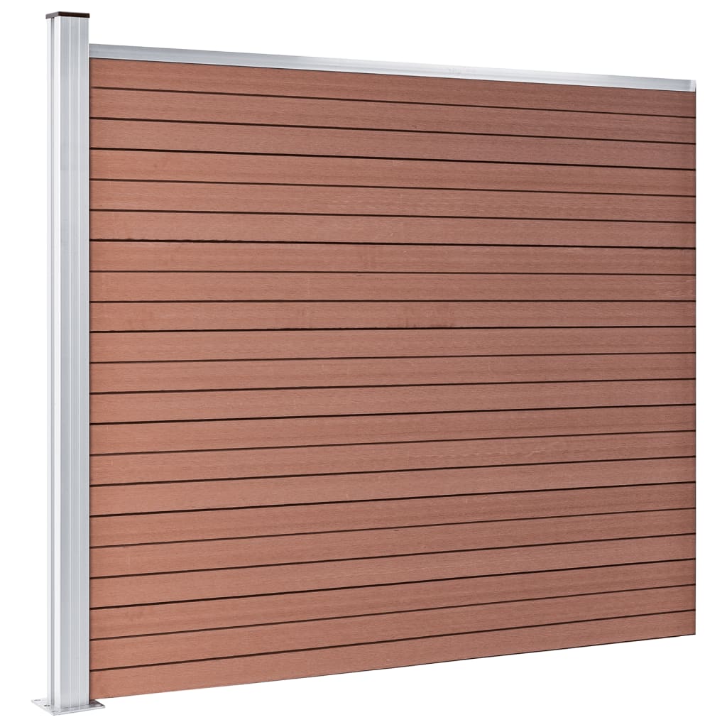vidaXL Panel de valla WPC marrón 175x146 cm