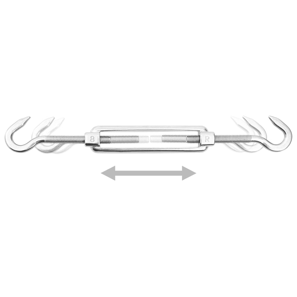 vidaXL Kit de montaje para toldo de vela 6 piezas acero inoxidable