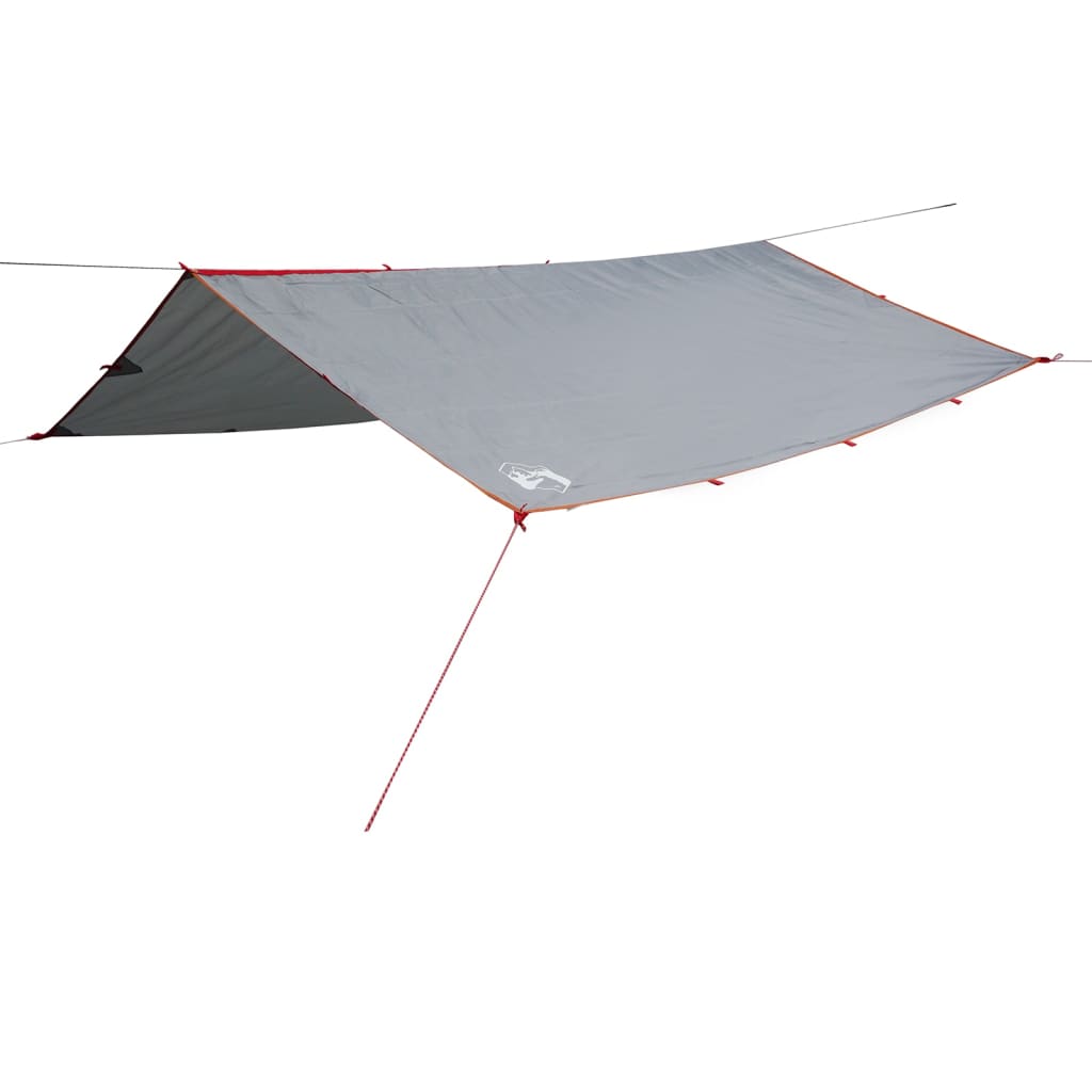 vidaXL Lona de camping impermeable gris y naranja 300x294 cm