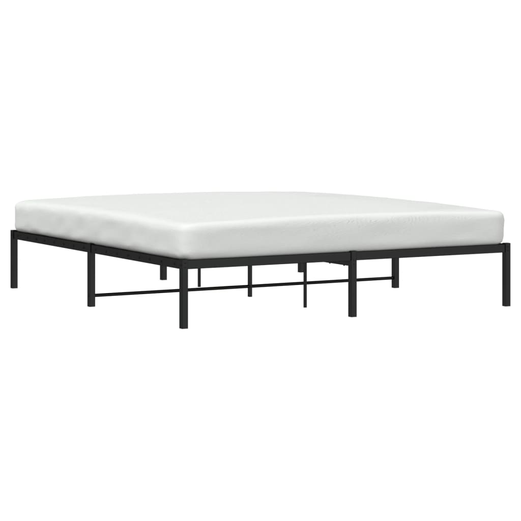 vidaXL Estructura de cama de metal negro 183x213 cm